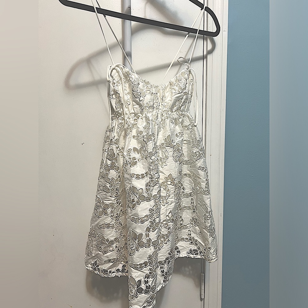 For Love and Lemons Fern mini white dress/top